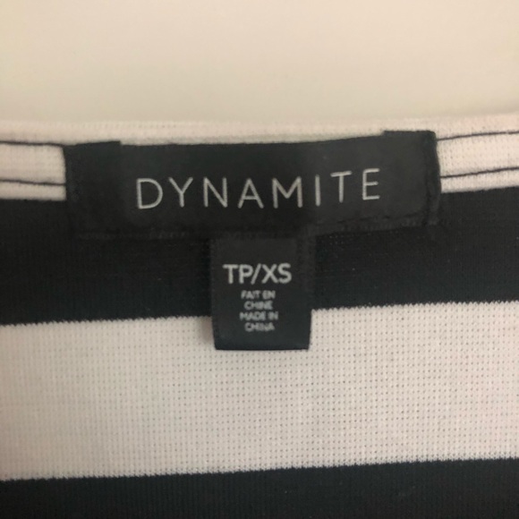 Black and white striped with the lace detail shirt - Picture 3 of 4